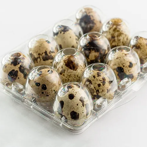Vista 9 de JAPCHET Paquete de 100 cajas apilables de plástico para huevos, reutilizables, a granel, 18 rejillas, contenedor de huevos de codorniz