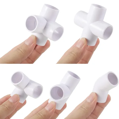 Vista 8 de Xuniea Juego de 42 accesorios de tubería de PVC de 1/2 pulgada, juego de codos de conexión de tienda de campaña Tee, accesorios de codo de PVC