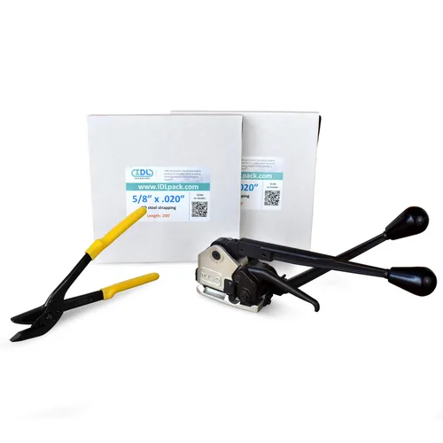 Vista 27 de IDL Packaging PRO - Kit de flejado de acero de 3/4 pulgadas x 600 pies, resistencia a la rotura de 1700 libras, con innovadora herramienta