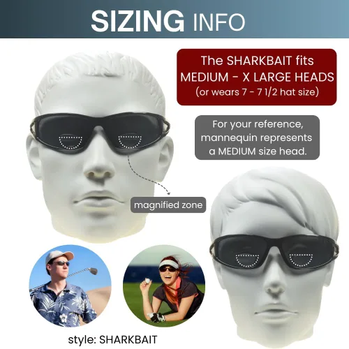 Vista 3 de proSPORT Pesca Polarizada Bifocal Sunglass Mens Anti-Glare Side Shield Pescador