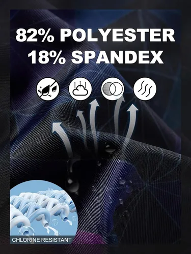 Vista 7 de 361 Swim Jammers for Men, Pro Racing Training Swimsuit, Chlorine Resistant Endurance Swimming Pants