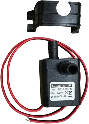 Vista 4 de 240L/H Water Pump DC 12V 24V Solar Brushless Motor Circulation Submersible Water Pumps 4.8W Watering Pump Pool Pump Ultra Quiet(12V 4.8W)