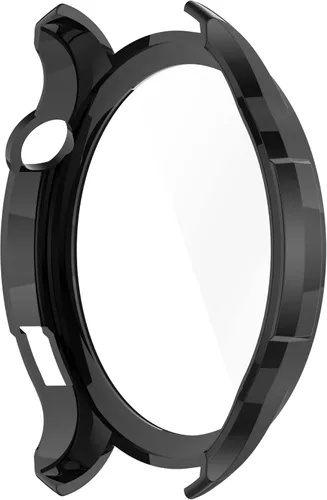 Vista 4 de Funda protectora compatible con Amazfit GTR 4, protector de pantalla de vidrio templado de policarbonato duro, ultradelgada cubierta completa a