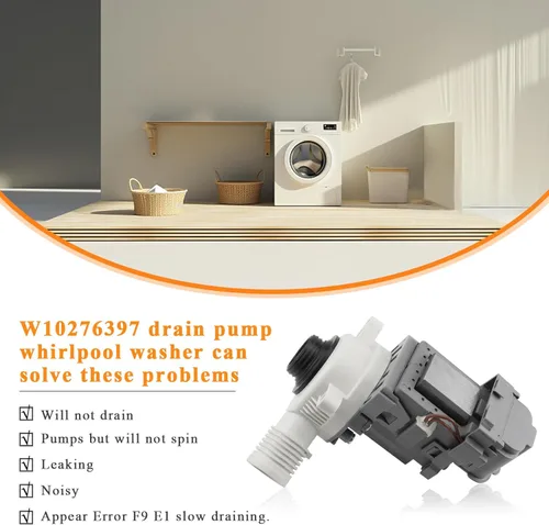 Vista 4 de 2025 ACTUALIZACIÓN W10276397 Bomba de drenaje para lavadora Blutoget -COMPATIBLE con Whirlpool, Kenmore, Maytag- Bomba de drenaje B40-3A de repuesto