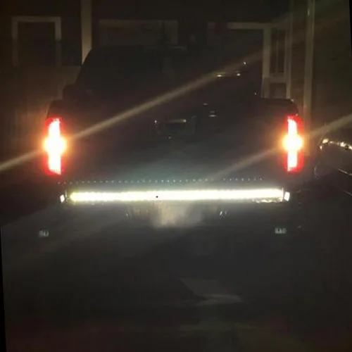 Vista 8 de Barra de luz LED de 48 pulgadas para portón trasero, dirección de flecha, tira LED roja y blanca para puerta trasera de camión, funciones completas