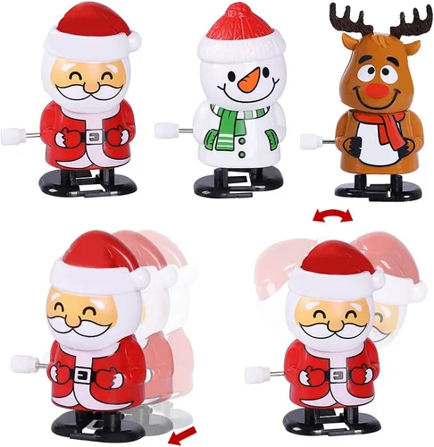 Vista 5 de Max Fun 18 piezas de juguetes de Navidad para rellenar calcetines, surtido de juguetes de cuerda para recuerdos de fiesta y rellenos de bolsas