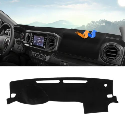 Vista 18 de Autorder Tapete de cubierta de tablero para Dodge Ram 1500 2500 3500 2019-2023 2024 2025 2026 Accesorios Cubierta de salpicadero de franela