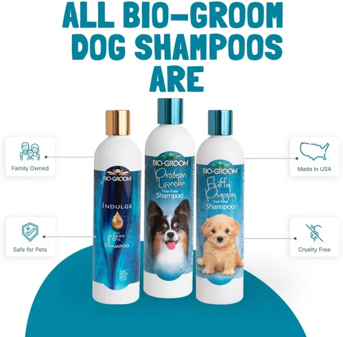 Vista 2 de Bio-Groom Protein Lanolin - Champú para perros – Champú para mascotas sin lágrimas, suministros de baño para perros, lavado de cachorros