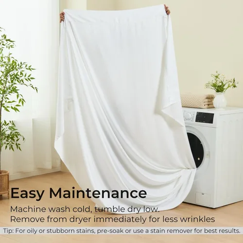 Vista 9 de GOKOTTA Juego de sábanas tamaño King de 6 piezas, 100% rayón derivado de bambú, refrescantes para personas que duermen con calor, sábanas suaves