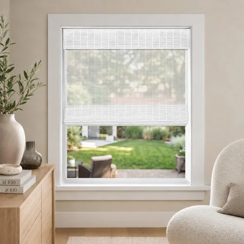 Vista 19 de CHICOLOGY Cordless Bamboo Roman Shade, Light Filtering, Squirrel 23x48 Ardilla
