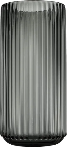 Vista 14 de Florero cilíndrico pequeño de cristal marrón acanalado para decoración de centros de mesa de comedor de granja