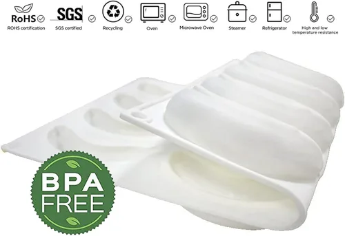 Vista 3 de OCPO KITCHEN Moldes de Silicona con Forma de Plátano 3D para Hornear Pasteles de Mousse, Molde de Horneado de Silicona 3D para Dulces, Pastelería