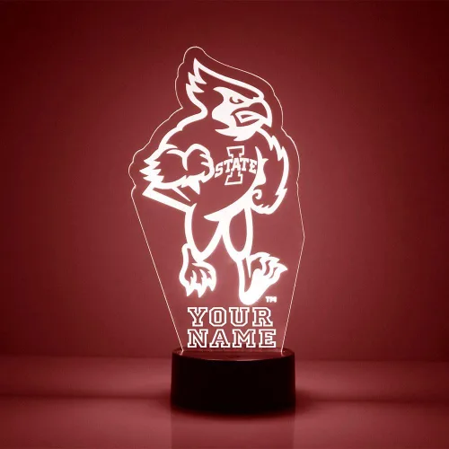 Vista 34 de Espejo Magic Gifts - Lámpara de luz nocturna personalizada con letrero LED de la Universidad Estatal de Boise (BSU) Buster Bronco Mascot con control