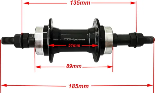 Vista 2 de Bicycle Rear Hub 36 Hole, Double Thread, 135mm Width, Aluminum Alloy Bike Hub Bicycle Wheel Part