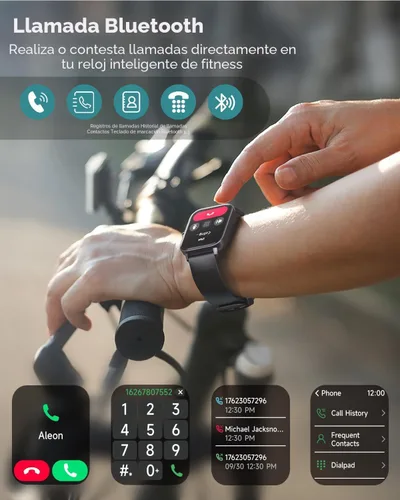 Vista 2 de Relojes inteligentes para mujeres/hombres, reloj inteligente para teléfonos Android y compatible con iPhone, Alexa integrado, relojes de fitness