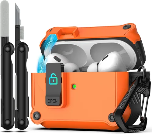 Vista 42 de RFUNGUANGO - Caja protectora para AirPods de 2° generación, modelo 2024, diseño espacial, compatible con Airpods Pro 1/2 y funciona con MagSafe