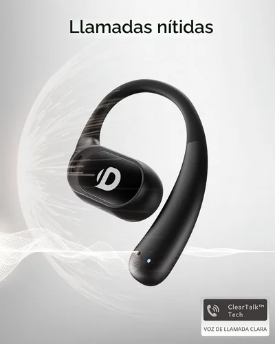 Vista 5 de Auriculares de oreja abierta, verdaderos auriculares inalámbricos con ganchos para los oídos, auriculares de conducción de aire, control táctil