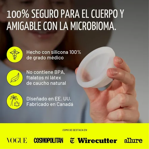 Vista 5 de Flex Disco reutilizable Disco menstrual reutilizable Alternativa de tampón, toalla y taza Capacidad de 6 súper tampones Dura años Elegible