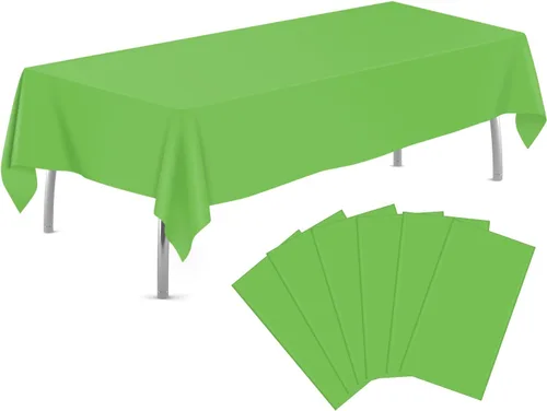 Vista 38 de tujol Negro Paquete de 6 Manteles de Mesa de Plástico de 54" x 108", Manteles Desechables Rectangulares Cubierta de Mesa, Manteles de Plástico