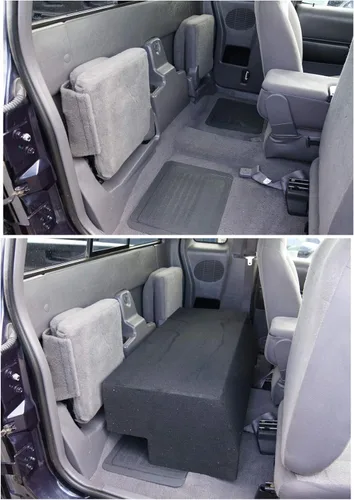 Vista 5 de American Sound Connection Compatible con Ford Ranger Extended Super Cab Truck 1993-2012 Dual 12" Subwoofer Caja de altavoz