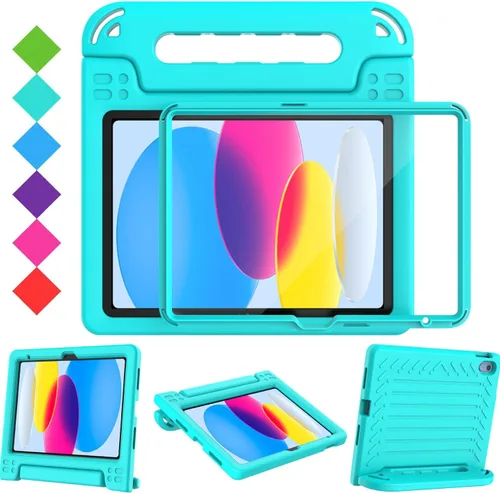 Vista 13 de BMOUO Funda para niños para iPad A16 de 11ª generación de 11 pulgadas 2025/iPad de 10ª generación de 10.9 pulgadas 2022 - con protector de pantalla
