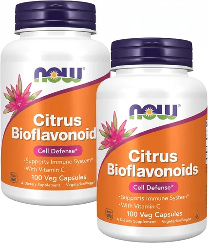 Now Supplements, Citrus Bioflavonoids 700 mg, apoya el sistema inmunológico*, defensa celular*, 100 cápsulas (paquete de 2)