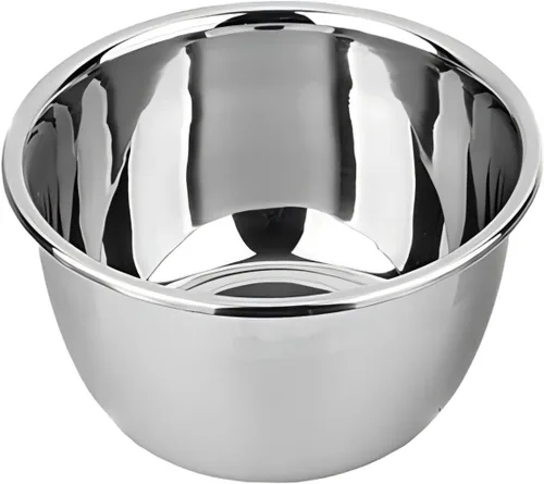 Vista 12 de Meleg otthon Tazón de mezcla de acero inoxidable, tazón de ensalada de 5.8QT, cuencos de metal, cuenco de acero inoxidable, tazón de borde más