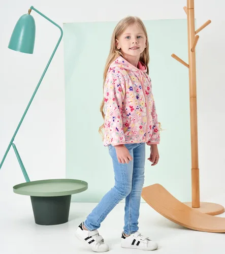 Vista 5 de Feidoog - Chaqueta de vellón polar con capucha, de manga larga, gruesa, cálida y resistente, para bebé o niños pequeños, para otoño o invierno