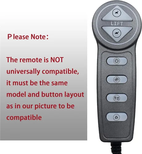Vista 5 de Control remoto de masaje no universal de 6 botones y 8 pines masculinos