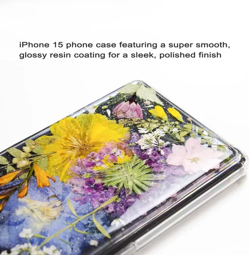 Vista 2 de Pressed flower foral Phone cases cover for Google Pixel 6 pro skin cover case, Protective clear Bumper case Soft silicone rigid back