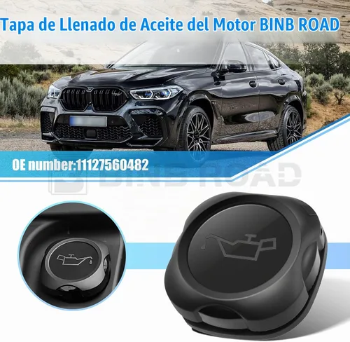 Vista 7 de Tapa de llenado de aceite de motor compatible con BMW 128i 328xi 335i 528i 535i 740i X1 X3 E90 E91 E92 E83 (Reemplaza a 11127560482)