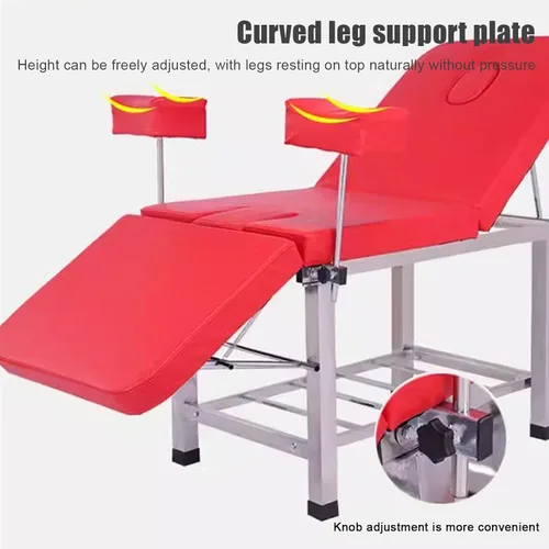 Vista 6 de Cama de masaje de elevación ajustable en altura, mesa de examen profesional para salón de belleza, spa, mesa facial con placa de soporte curvada