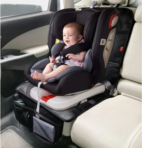 Vista 3 de MORROLS Protector de asiento de automóvil para niños, bebés, mascotas, 1 paquete de funda de asiento de automóvil con acolchado grueso, impermeable