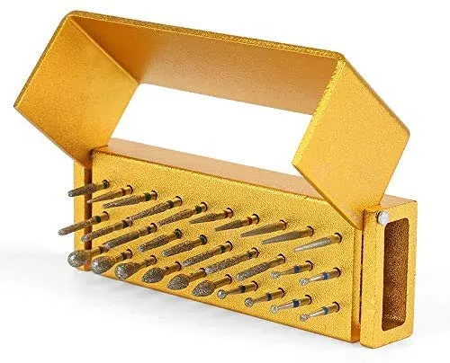 Vista 5 de Juego de fresas de diamante de alta velocidad con estante de aleación de aluminio