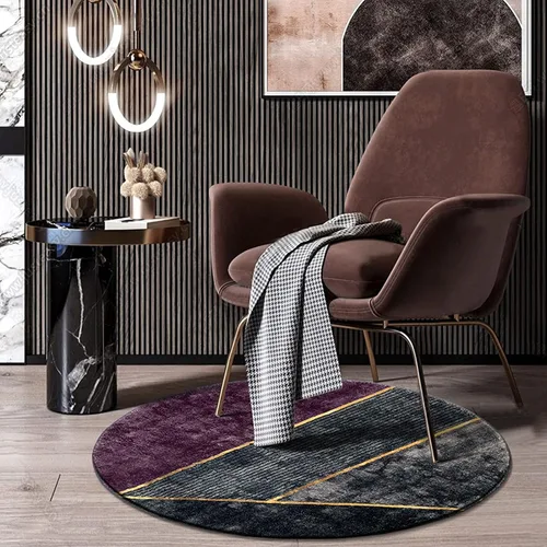 Modern Area Rugs 80cm 100cm 120cm 140cm 160cm 180cm 200cm Round Carpet for Living Room Bedroom Home Floor Non-Slip Mats Soft Yoga Mat (Size :