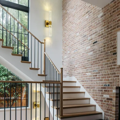 Vista 8 de Juego de 2 apliques de pared dorados que funcionan con pilas, juego de 2 apliques de pared inalámbricos recargables con control remoto, moderna