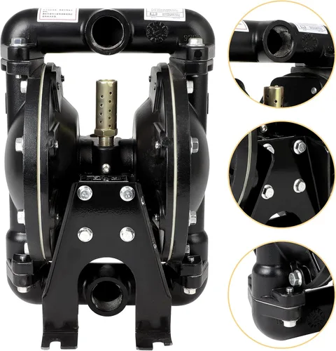 Bomba de doble diafragma operada por aire QBY4-25L Salida de 1 pulgada 35 GPM Transferencia neumática Max 120 PSI Uso industrial Aceite de desecho