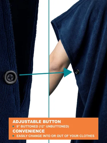 Vista 5 de SUN CUBE Poncho de surf cambiador con capucha Toalla de microfibra absorbente de secado rápido con bolsillo para surfear, hombres y mujeres