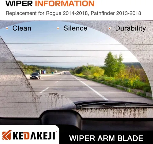 Vista 6 de Juego de limpiaparabrisas trasero compatible con Nissan Rogue 2014-2018 compatible con Nissan Pathfinder 2013-2018