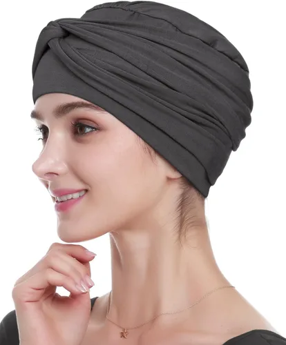 Alnorm Gorro de quimioterapia, sombrero de viscosa de bambú para mujer, turbante para la cabeza para mujer