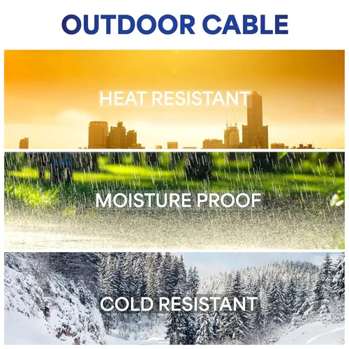 Vista 7 de VIVO Cable Cat5e a granel impermeable de 1,000 pies, cable Ethernet CCA, 24 AWG, caja de extracción UTP, entierro directo al aire libre, negro