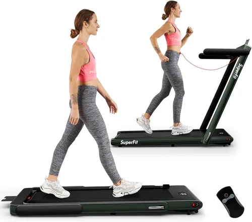 Vista 12 de Goplus 2 in 1 Folding Treadmill, 2.25HP Superfit Under Desk Electric Treadmill, Installation-Free with Remote Control, APP Control and LED Display