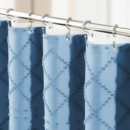 Vista 11 de Dynamene Cortina de ducha de 78 pulgadas de largo, cortinas de ducha bohemias geométricas a rayas para decoración de baño, juego de cortina de ducha