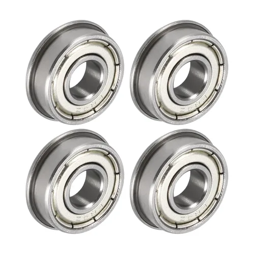 Vista 14 de uxcell Rodamiento de bolas con brida FR8ZZ, 4 rodamientos de brida ABEC1 de doble blindaje de acero cromado de 1/2 "x 1 1/8" x 5/16 pulgadas