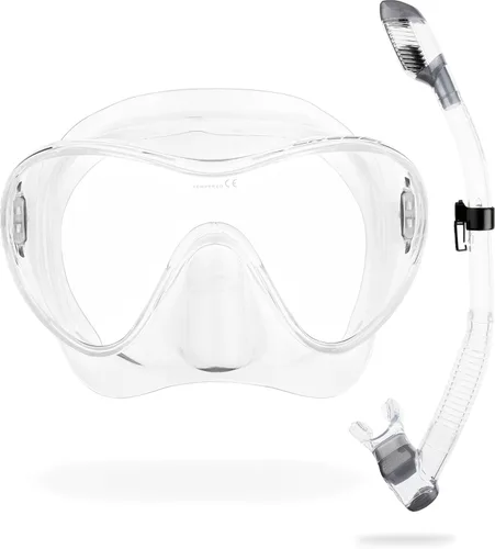 Cressi Scuba Diving Snorkeling Kit - Freediving Mask & Dry Snorkel - F1 & Supernova Dry: Designed in Italy