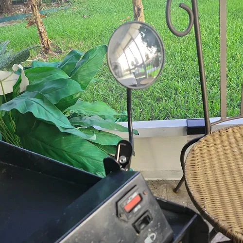 Vista 4 de Espejo de visión trasera de cubículo con clip acrílico Ampper, espejo convexo de seguridad flexible para monitores de visión trasera de escritorio