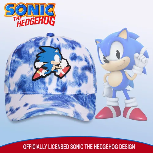 Vista 3 de Accessory Supply Sonic The Hedgehog - Gorro de béisbol para niños con velcro ajustable en la espalda, gorra transpirable de algodón