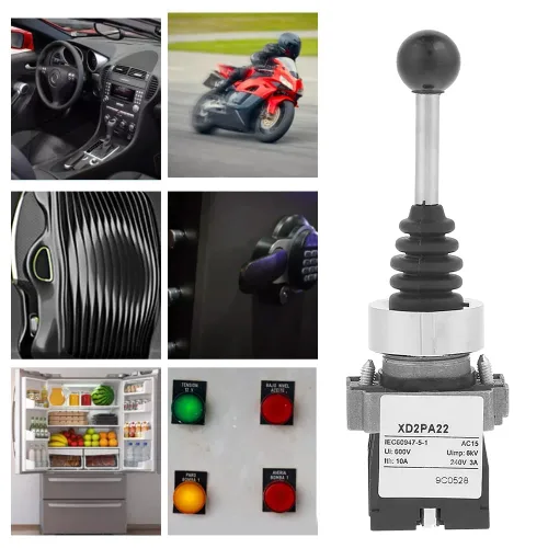 Vista 7 de 2NO Joystick Switch AC 380V DC 220V Momentary Spring Retorno para Control Industrial y Operaciones de Máquina