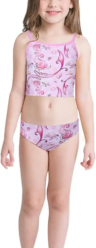 Vista 4 de TFJH E Traje de baño para niñas SPF UPF 50+ UV 3 piezas de protección contra erupciones trajes de baño trajes de baño