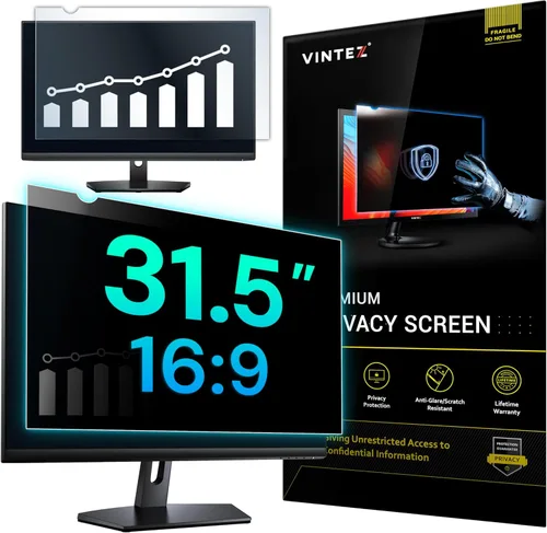 Vista 35 de VINTEZ Pantalla de privacidad de 14 pulgadas 16:9 para monitor de computadora y laptop, película protectora antirreflejos, filtro de luz azul